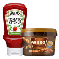 Wijko satesaus of Heinz ketchup, 50% of zero